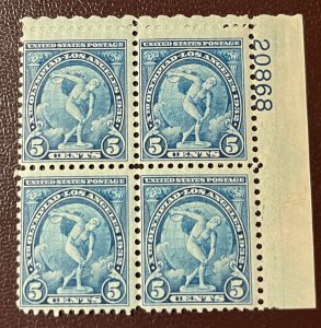 Scot #719 Plate Block F/VF MNH