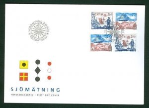 Sweden. FDC 1993.  350 Year Hydrographic Survey.  Engraver  Martin  Morck