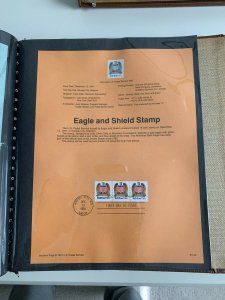 USPS Souvenir Page Scott 2602, 1991 eagle and shield stamps