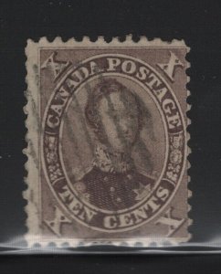 Canada Scott # 17b  used neat cancel with nice color scv $ 140 ! see pic !