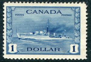CANADA #262 F-VF Light Hinged Issue - NAVAL DESTROYER ALLIED NATIONS - S6204