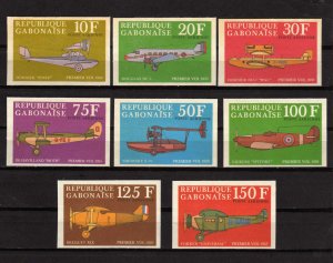 Gabon Republic Gabonaise C105a-C105h Imperf Airplanes Aviation MNH No Gum