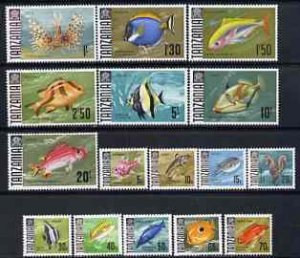 TANZANIA - 1962 - Fishes, Definitive Series - Perf 16v Set - Mint Never Hinged