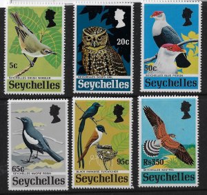 Seychelles 1972 rare birds set +MS, sg308-313, MS314/sc299-303. MNH, CV£39 (c942