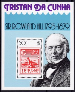 Tristan Da Cunha 1979 Sc#263 Rowland Hill/Penguin Souvenir Sheet MNH
