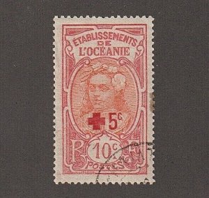 EDSROOM-10677 French Polynesia B4 Used 1916 Complete Semi Postal CV$5.50