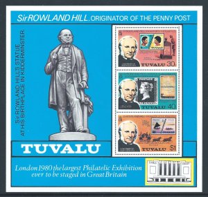 Tuvalu #124a NH Rowland Hill Death Cent. SS