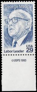 #2848 29c Labor Leader George Meany 1994 Mint NH