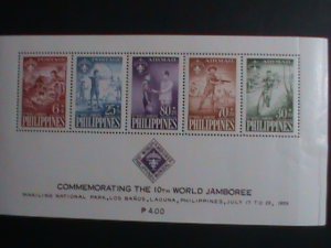 PHILIPPINES STAMP:1959 SC#CB3a 10TH WORLD SCOUT JAMBOREE  S/S SHEET VERY FINE