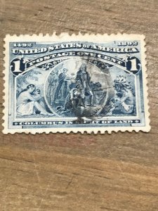 Scott #230-1893 Columbus in Sight of Land 1c FVF Used