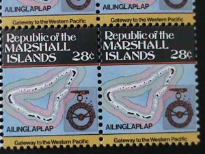 ​MARSHALL ISLANDS-1984 SC#43-GATEWAY TO THE WESTERN PACIFIC MNH-BLOCK-Vf