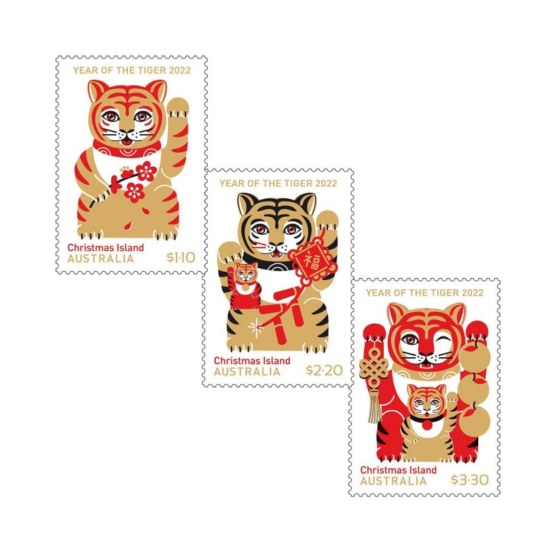 stamp of Australia 2022 - Set of Year of the Tiger  Gummed Stamps.