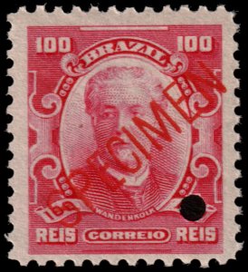 ✔️ BRAZIL 1906 - WANDENKOLK FROM PANE 1908 PUNCH SPECIMEN SC.177 MNH **[6.3]