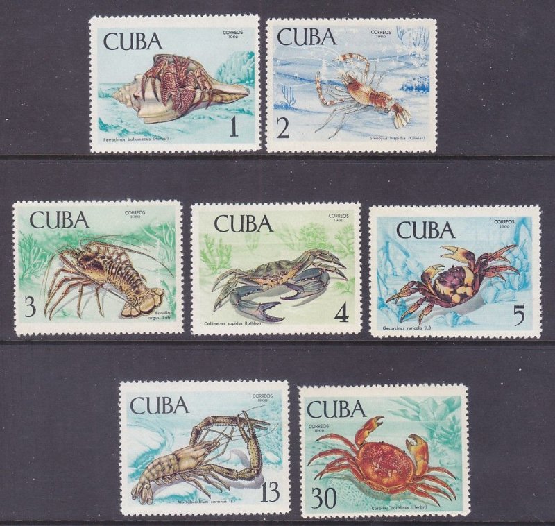 Cuba 1395-1401 MNH 1969 Various type of Marine Life Full set of 7