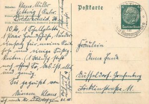 E0057 German postal stationery card correspondence Kettwig in Düsseldorf 1940