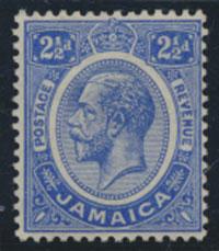 Jamaica SG 61a SC# 64  MVLH Deep Bright Blue    see details