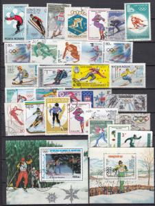 Ski race - 30+ small stamp lot - (2332)