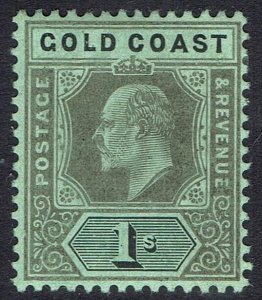 GOLD COAST 1907 KEVII 1/-