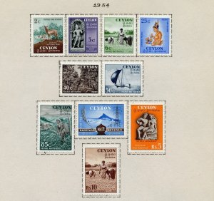 Ceylon Collection on Pages 1952/1956 Fresh Group