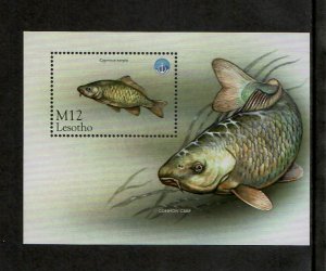 Lesotho 1998 - Marine Life Fish - Souvenir Stamp Sheet - Scott #1146 - MNH