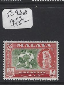 MALAYA KELANTAN   (PP2303B) SULTAN   $2.00  SG 93A  MOG