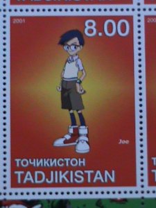 TAJIKISTAN-2001 COLORFUL LOVELY DIGIMON JAPAN CARTOON MNH SHEET VF EST. $18