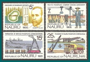 Nauru 1975 Phosphate Mining, MNH #120-123,SG129-SG132