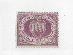 San Marino Sc #17 40c (rebacked) VG OG