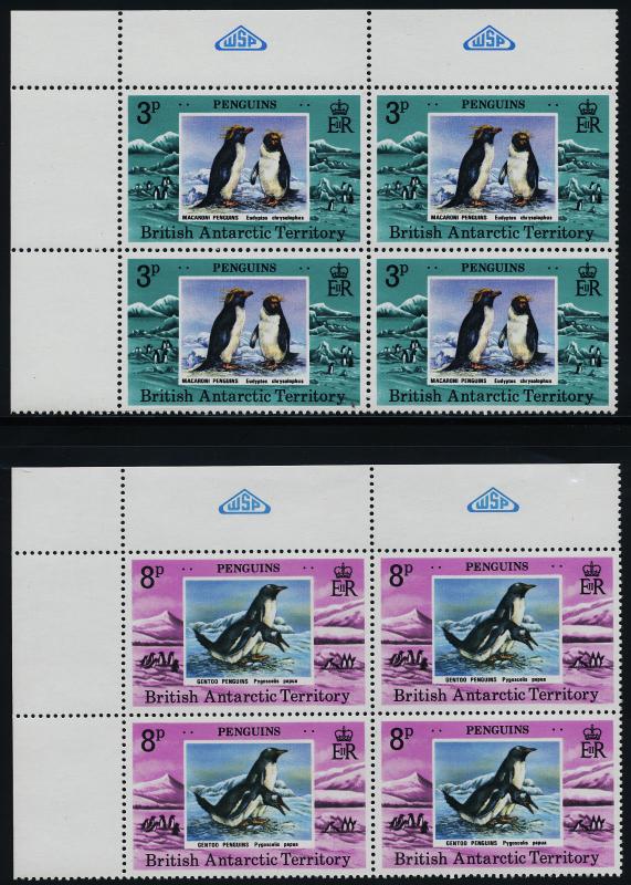 British Antarctic Territory 72-5 TL Blocks MNH Bird, Penguin