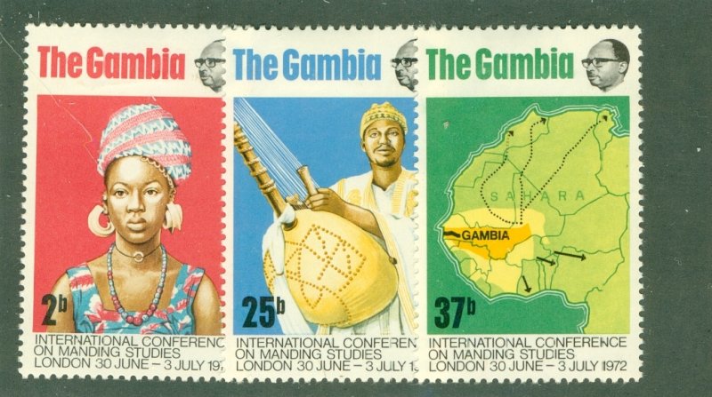 GAMBIA 279-81 MH BIN $0.75