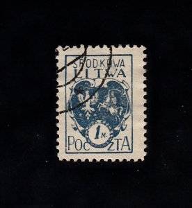 Central Lithuania Scott #3 Used (Perf)