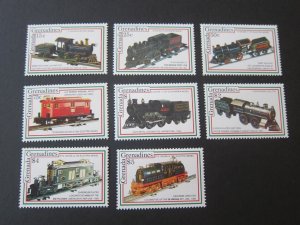 Grenada 1992 Sc 1450-7 Train set MNH