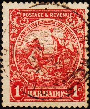 Barbados. 1925 1d S.G.231 Fine Used