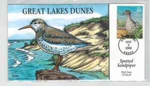 COLLINS HANDPAINTED 2008 GREAT LAKES DUNES SERIES MICHIGAN SPOTED SANDPIPER BIRD