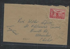 SARAWAK COVER  (PP2712B) 8C KGVI COVER FROM SIBU TO ENGLAND 