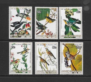 BIRDS - COOK ISLANDS #849-54  AUDUBON  MNH