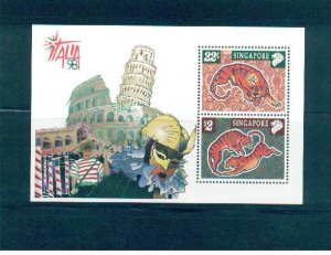 Singapore 1998 Sc 830c Zodiac Tiger Italy Expo MNH