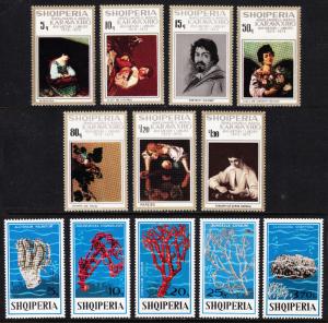 ALBANIA — SCOTT 1314//1826 — 1970-77 SETS — MH/MNH — SCV $32.90