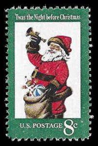 PCBstamps   US #1472 8c Christmas, Santa Claus, MNH, (21)