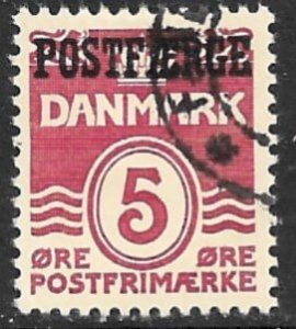 DENMARK 1936-42 5o PARCEL POST STAMP Sc Q15 VFU CTO