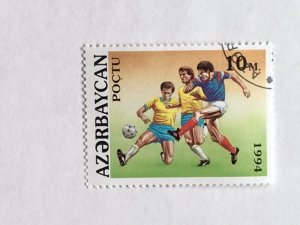 Azerbaijan – 1994 – Single “Sports/Soccer” Stamp – SC# 439 – CTO