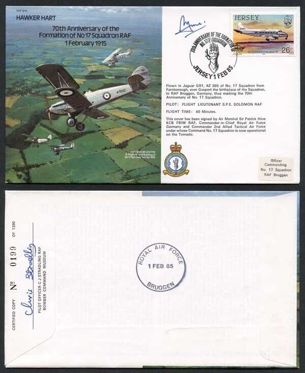 B16c 70th Ann of the Formation of No.17 Squadron Signed by P. Hine (J)