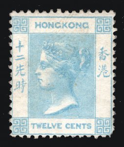 MOMEN: HONG KONG SG #3 1862 NO WMK MINT OG H £650 LOT #66773*