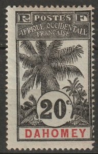 Dahomey 1906 Sc 22 MH* toning spots