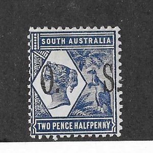 South Australia Sc #080  2 1/2p  dark blue  OG VF