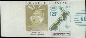 French Polynesia #544, Complete Set, Imperforted, 1990, Never Hinged