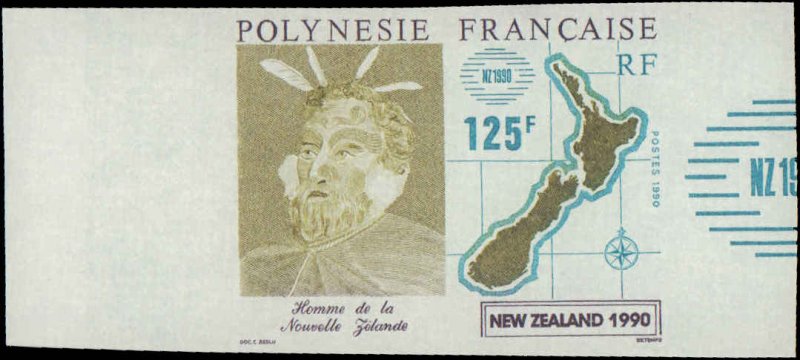 French Polynesia #544, Complete Set, Imperforted, 1990, Never Hinged