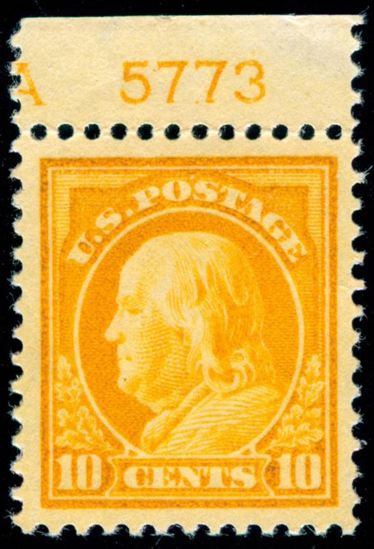 MOMEN: US STAMPS #416 PLATE SINGLE MINT OG NH VF/XF JUMBO PF CERT LOT #88259