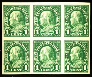 U.S. #575 MINT BLOCK OF 4 OG LH