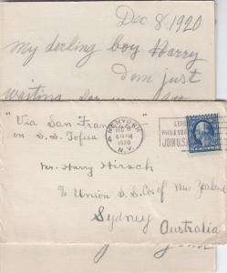 1920, New York, NY to Sydney, Australia, See Remark (23823)